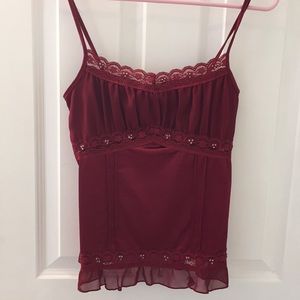 Beautiful burgundy camisole.